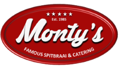 Monty's Spit Braai Cape Town logo featuring a vibrant grill design with text in bold, stylish font"